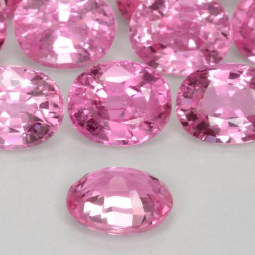 Zafiro Rosado intenso natural de 0.45 ct, Ovalada, VS-SI