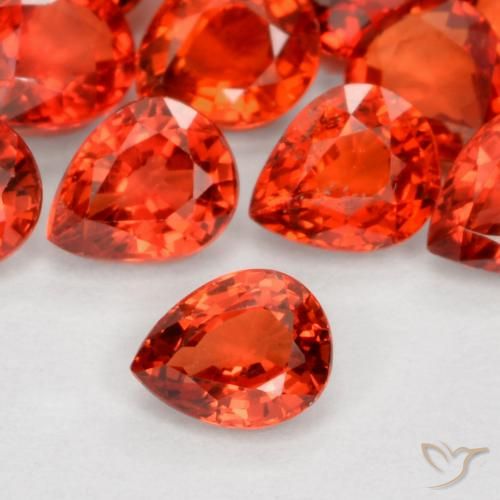 0.42ct Natural Rojo medio Zafiro, En forma de pera, VVS-VS