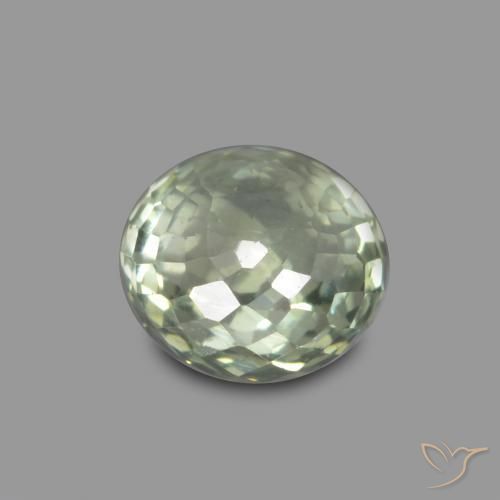 Zafiro Verde medio natural de 0.64 ct, Redondo, VS-SI