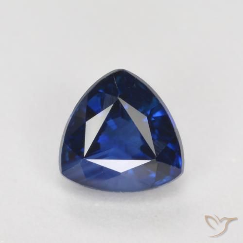 0.53ct Natural Azul oscuro Zafiro, Trillón, VS