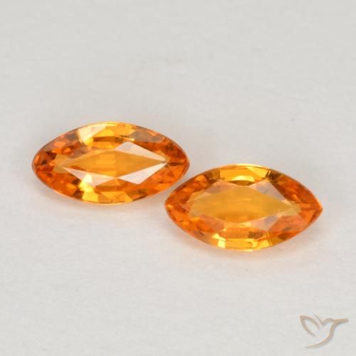 0.39ctw Natural Naranja claro Zafiro, Marquesa, VVS-VS, Photo A