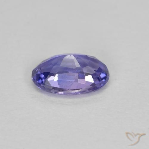 Zafiro Púrpura oscuro natural de 0.49 ct, Ovalada, VS