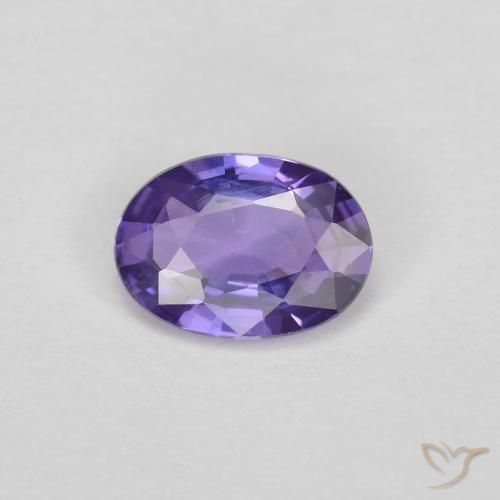 0.42ct Natural Violeta oscuro Zafiro, Ovalada, VVS-VS