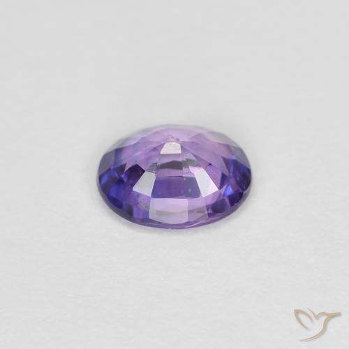Zafiro Violeta oscuro natural de 0.38 ct, Ovalada, VS