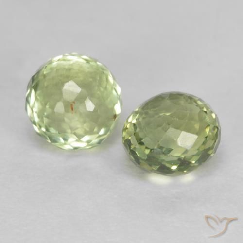 Gemas de Zafiro Verde salvia muy claro natural de 1.06 ct, Redondo, VS
