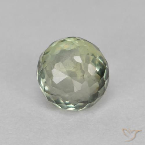 0.56ct Natural Verde bosque claro Zafiro, Redondo, VVS-VS