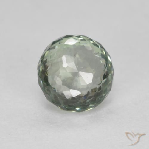 0.55ct Natural Verde musgoso Zafiro, Redondo, VS