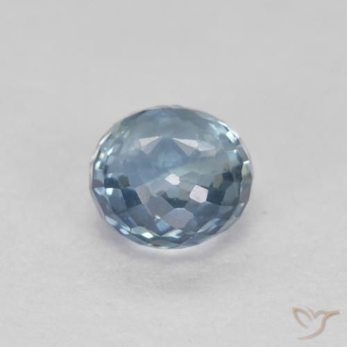Zafiro Azul claro natural de 0.48 ct, Redondo, VS