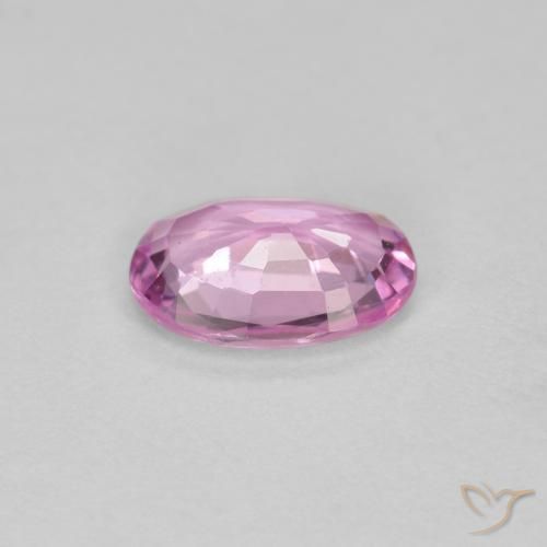 Zafiro Rosado púrpura real natural de 0.58 ct, Ovalada, VVS