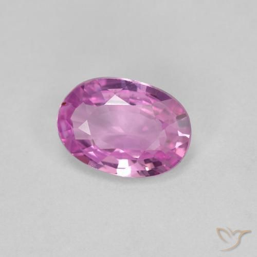 Zafiro Púrpura rosado natural de 0.73 ct, Ovalada, VVS