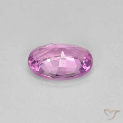 Zafiro Púrpura rosado natural de 0.73 ct, Ovalada, VVS