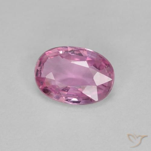 Zafiro Púrpura claro natural de 0.73 ct, Ovalada, VVS