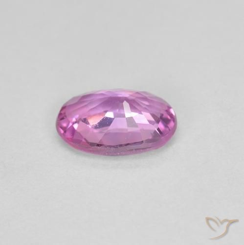 Zafiro Púrpura rosado natural de 0.55 ct, Ovalada, VVS