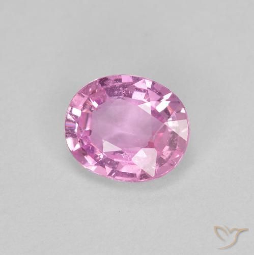 Zafiro Rosado claro natural de 0.44 ct, Ovalada, VS