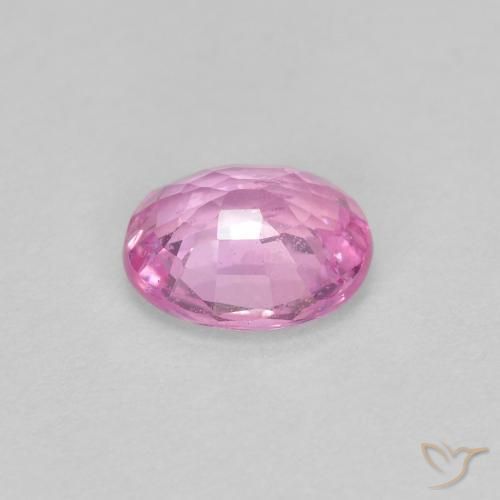 Zafiro Rosado claro natural de 0.44 ct, Ovalada, VS