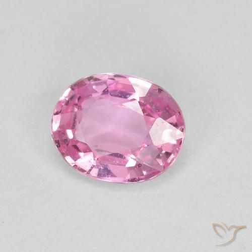 Zafiro Rosado púrpura real muy claro natural de 0.41 ct, Ovalada, VVS-VS