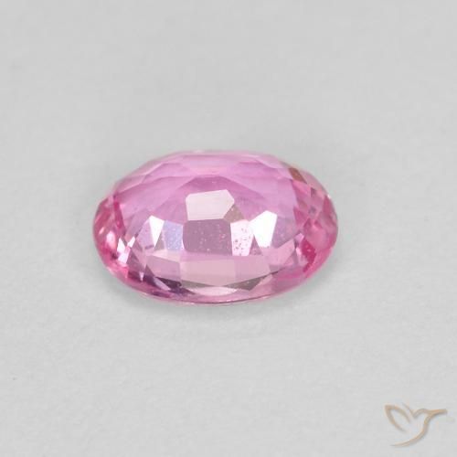 Zafiro Rosado púrpura real muy claro natural de 0.41 ct, Ovalada, VVS-VS