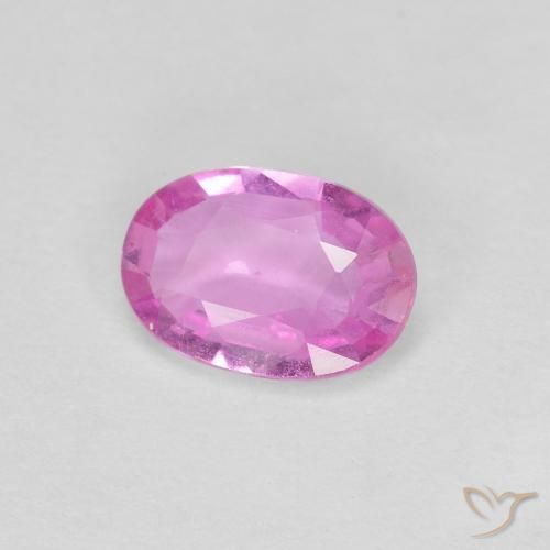 Zafiro Rosado claro natural de 0.60 ct, Ovalada, VVS-VS