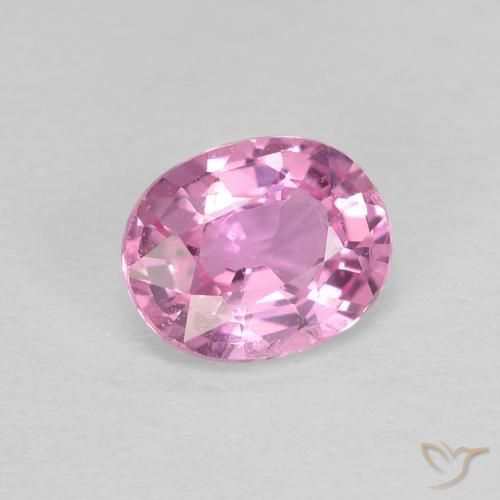Zafiro Rosado púrpura real natural de 0.44 ct, Ovalada, VVS-VS