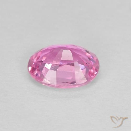 Zafiro Rosado púrpura real natural de 0.44 ct, Ovalada, VVS-VS