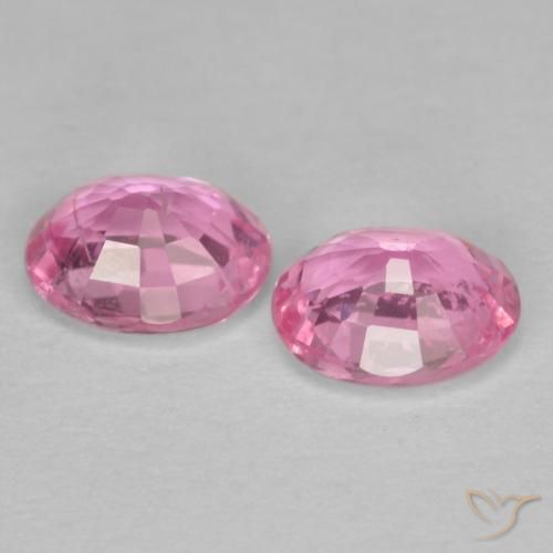 Gemas de Zafiro Rosado púrpura real natural de 0.90 ct, Ovalada, VS-SI