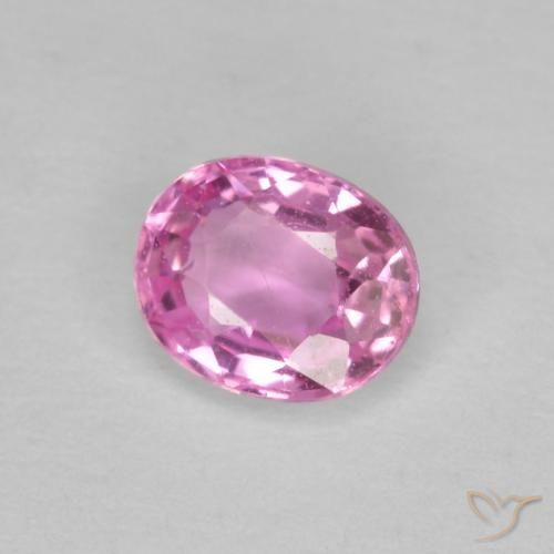 Zafiro Rosado medio natural de 0.47 ct, Ovalada, VS