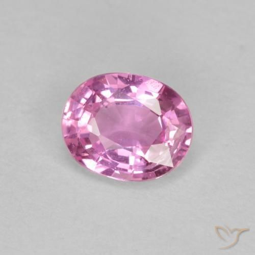 Zafiro Rosado púrpura real natural de 0.43 ct, Ovalada, VS