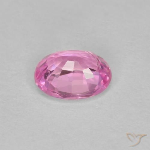Zafiro Rosado púrpura real natural de 0.43 ct, Ovalada, VS