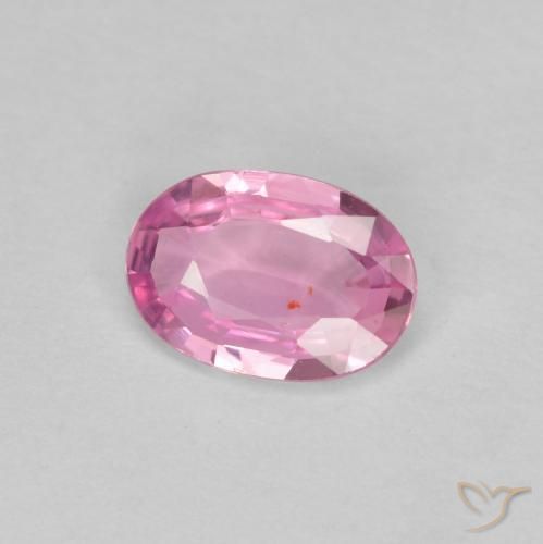 Zafiro Rosado intenso natural de 0.59 ct, Ovalada, VS