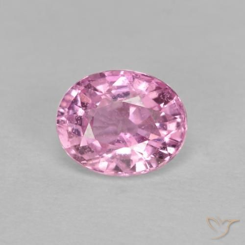 0.53ct Natural Rosado púrpura real muy claro Zafiro, Ovalada, VS-SI