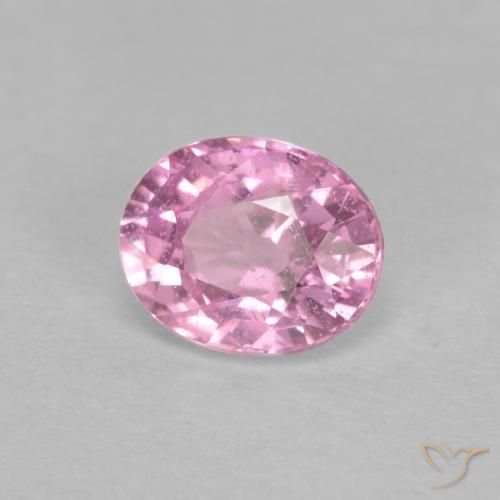 Zafiro Rosado púrpura real muy claro natural de 0.53 ct, Ovalada, VS-SI