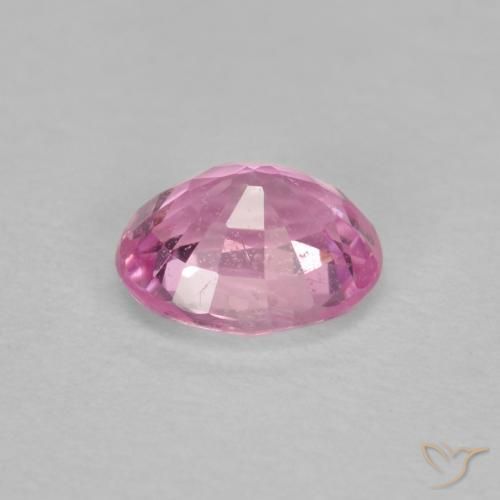 Zafiro Rosado púrpura real muy claro natural de 0.53 ct, Ovalada, VS-SI