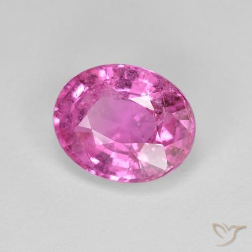 Zafiro Rosado intenso natural de 2.70 ct, Ovalada, VS