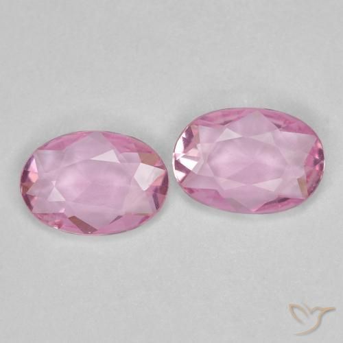 Gemas de Zafiro Rosado muy claro natural de 0.73 ct, Ovalada, VVS