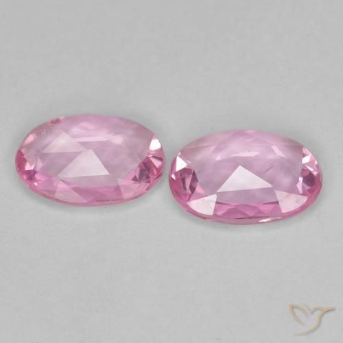 Gemas de Zafiro Rosado muy claro natural de 0.73 ct, Ovalada, VVS
