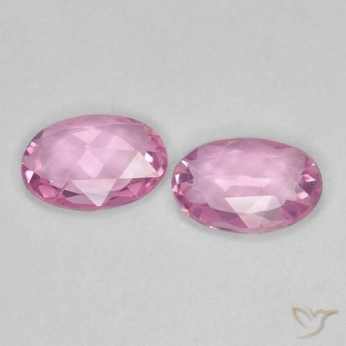 Gemas de Zafiro Rosado muy claro natural de 0.74 ct, Ovalada, VVS-VS