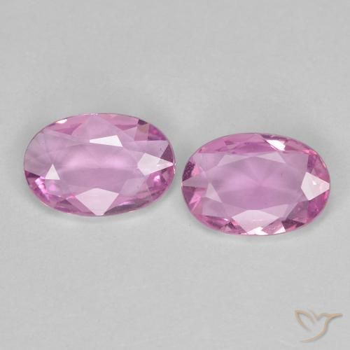 Gemas de Zafiro Rosado púrpura real natural de 0.73 ct, Ovalada, VVS-VS