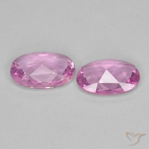 Gemas de Zafiro Rosado púrpura real natural de 0.73 ct, Ovalada, VVS-VS