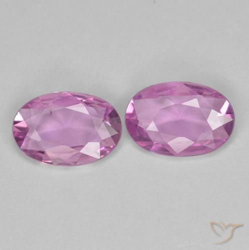 Gemas de Zafiro Púrpura claro natural de 0.70 ct, Ovalada, VVS-VS