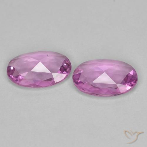 Gemas de Zafiro Púrpura claro natural de 0.70 ct, Ovalada, VVS-VS
