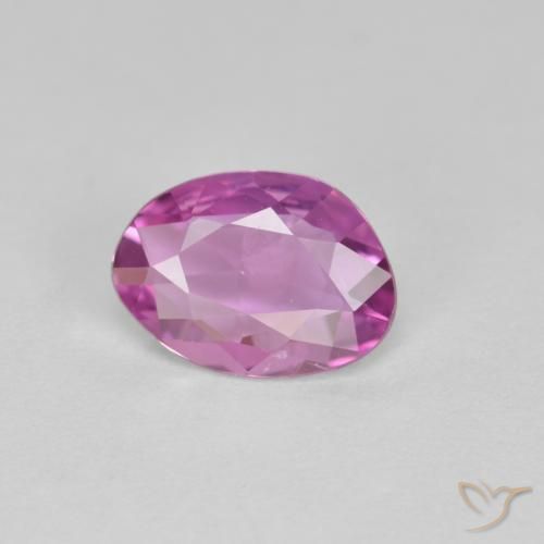 Zafiro Púrpura medio natural de 0.89 ct, Elegante, VVS