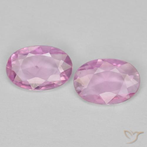 0.72ctw Natural Rosado púrpura real muy claro Zafiro, Ovalada, VS