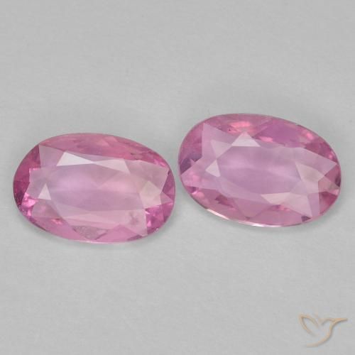 Gemas de Zafiro Rosado púrpura real muy claro natural de 0.73 ct, Ovalada, VS