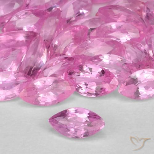 Zafiro Rosado medio natural de 0.12 ct, Marquesa, VS