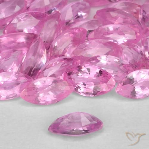 Zafiro Rosado medio natural de 0.12 ct, Marquesa, VS