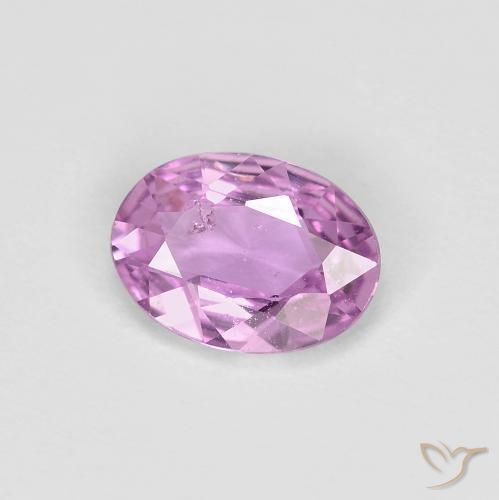 Zafiro Violeta claro natural de 0.63 ct, Ovalada, VS