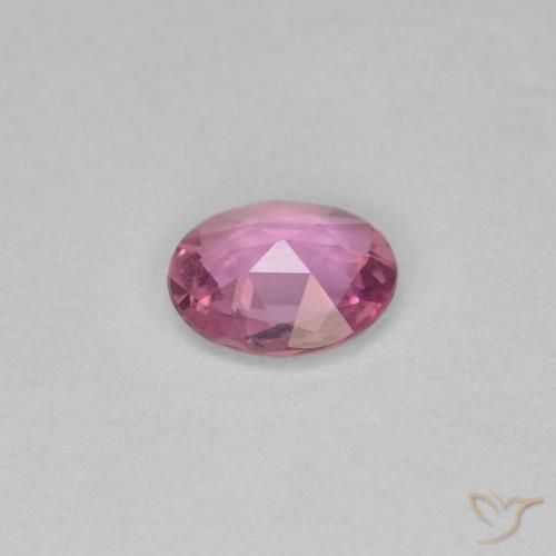 Zafiro Rosa oscuro natural de 0.54 ct, Ovalada, VVS-VS