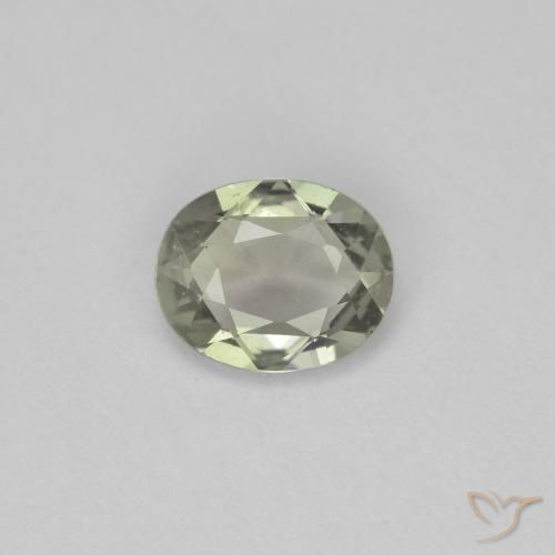 0.73ct Natural Verde terroso Zafiro, Ovalada, VVS-VS