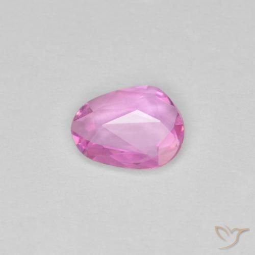 Zafiro rosa natural de 0,33 ct, forma elegante, VVS