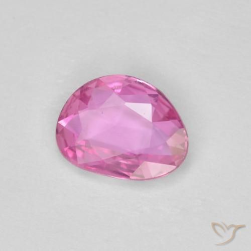 Zafiro Rosado intenso natural de 0.61 ct, Elegante, VVS